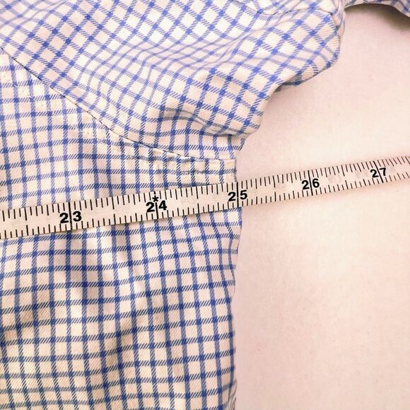 Duluth Trading Button-Down Shirt Men XL Blue Check Casual Cotton Long Sleeve - Picture 9 of 9